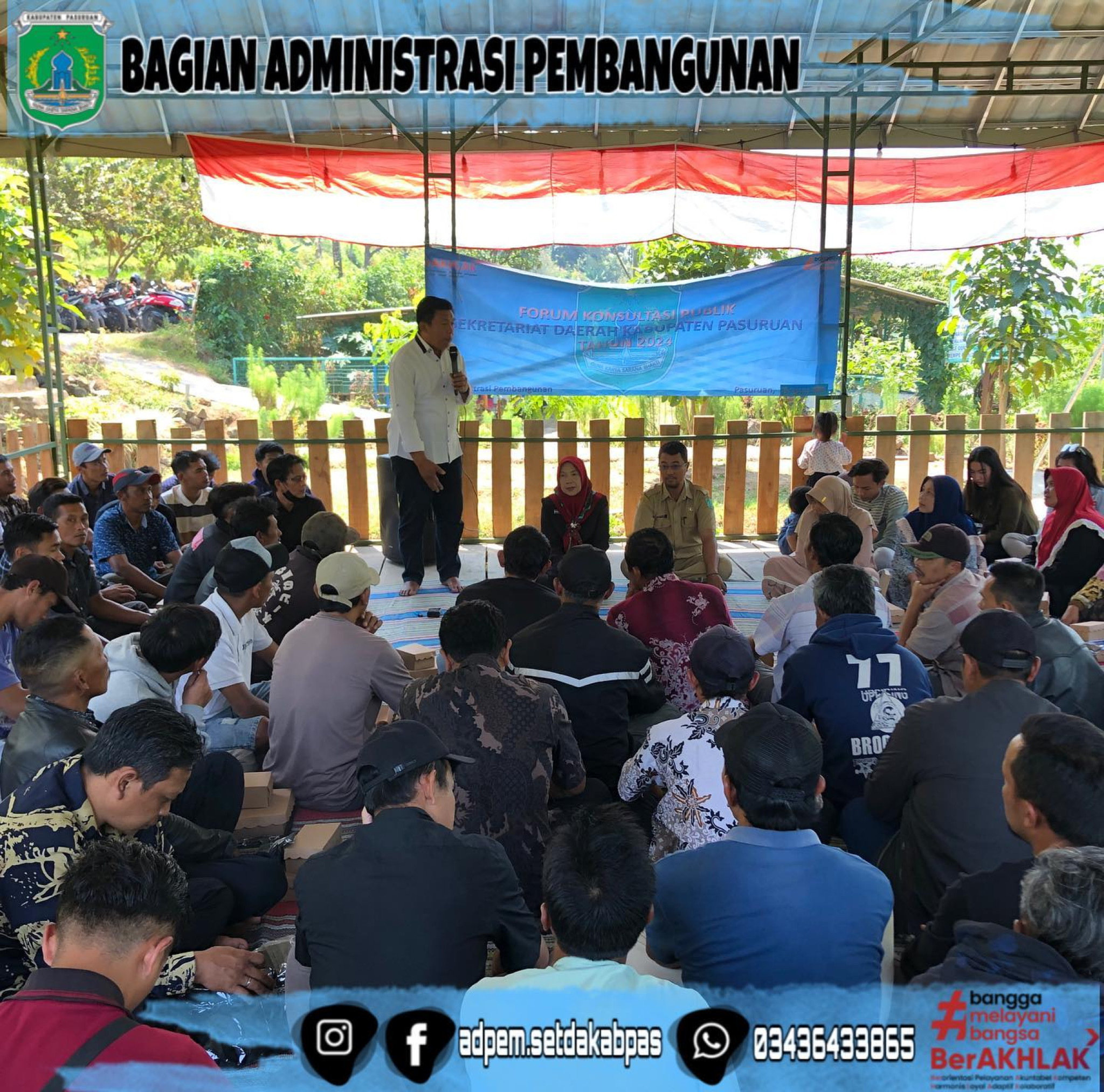 Forum Konsultasi Publik Sekretariat Daerah Kabupaten Pasuruan Tahun 2024 Desa Sumber Rejo, Dusun Manggihan, Kecamatan Purwosari.