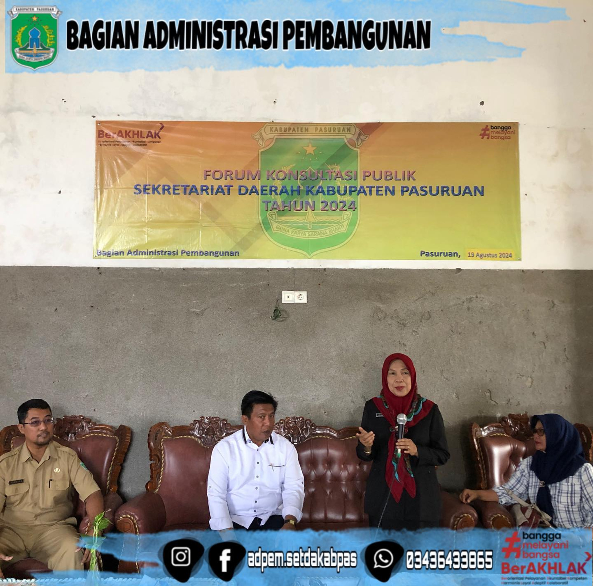 Forum Konsultasi Publik Sekretariat Daerah Kabupaten Pasuruan Tahun 2024 Desa Sumber Rejo, Dusun Kucur, Kecamatan Purwosari.