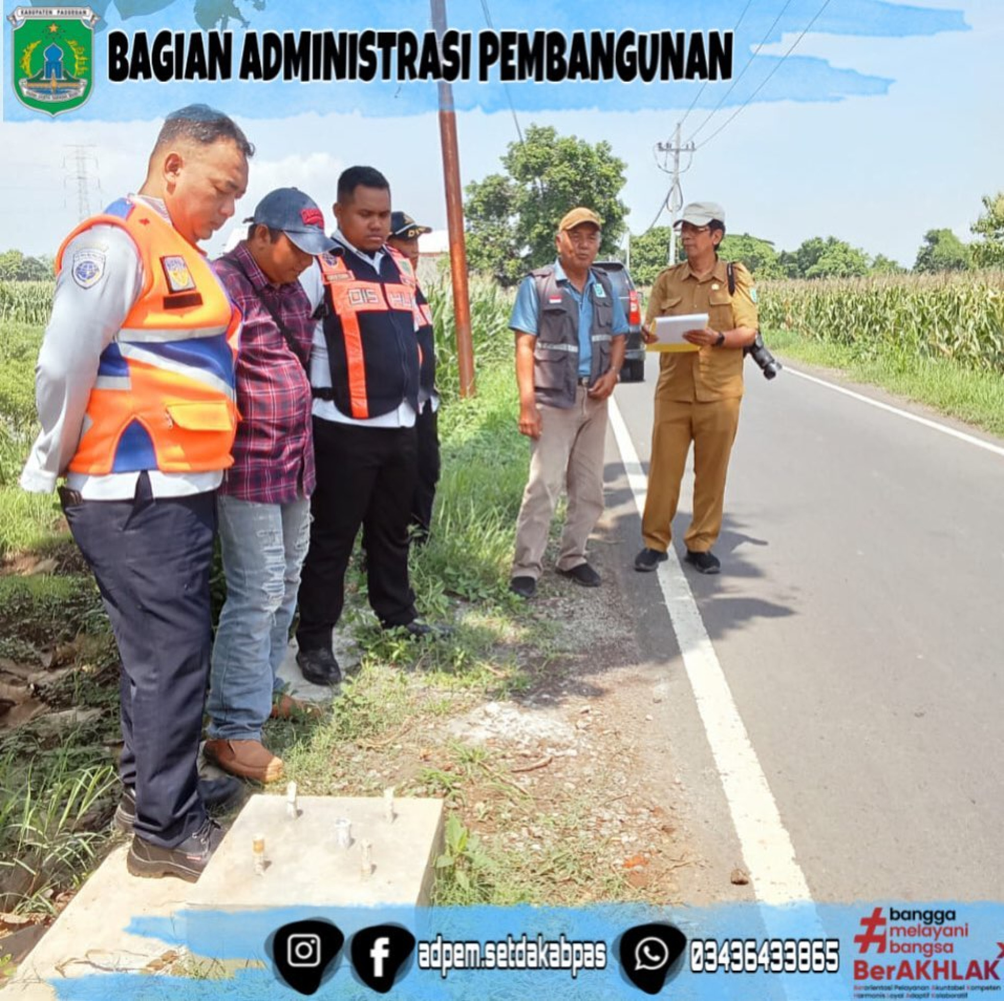 Monitoring 9 Lokasi Kegiatan Fisik Dinas Perhubungan di Kecamatan Pohjentrek, Kejayan, Wonorejo, Purwosari dan Purwodadi