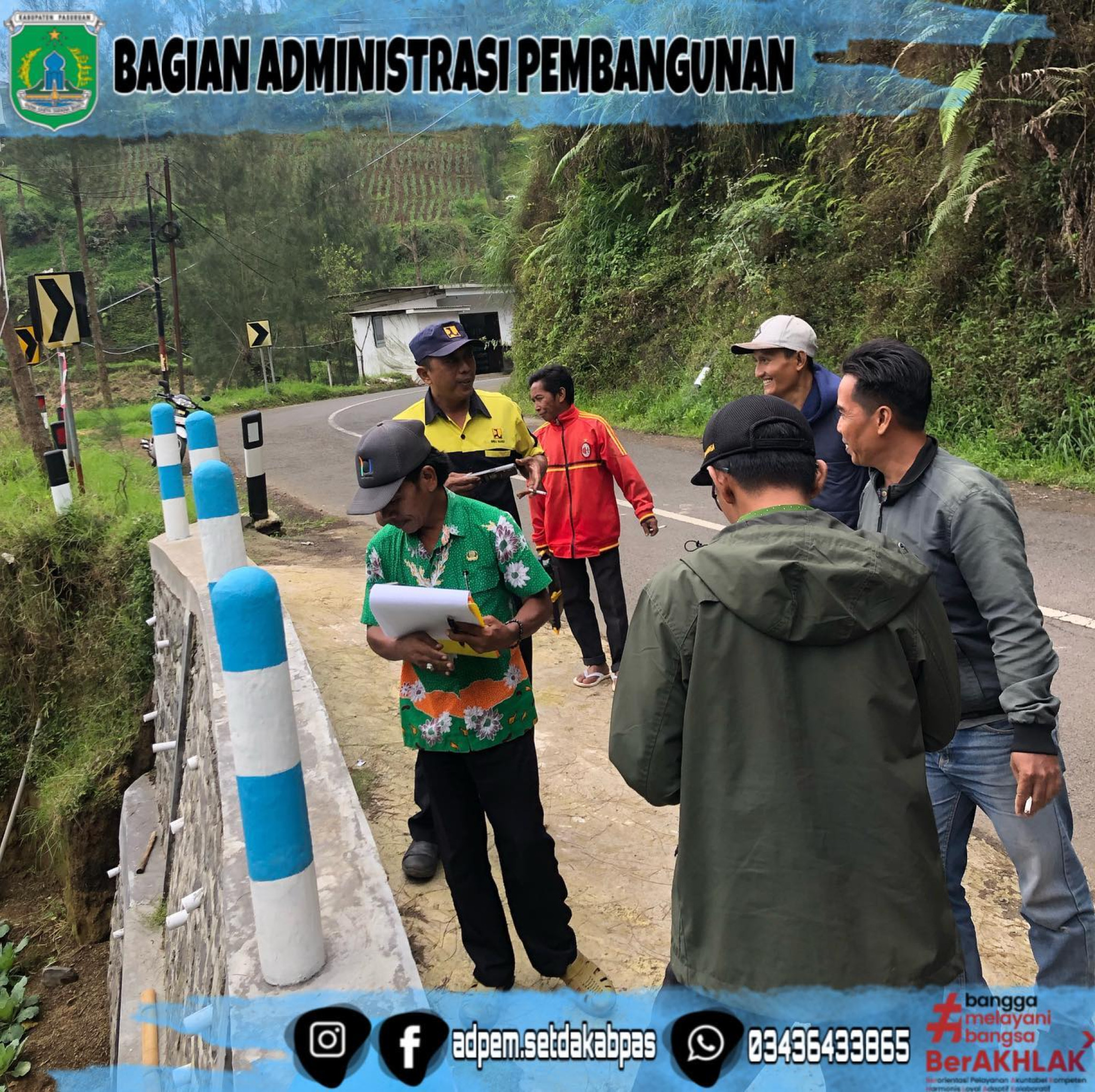 Monitoring 12 Lokasi Kegiatan Fisik Dinas Bina Marga dan Bina Kontruksi di Kecamatan Pasrepan, Puspo dan Tosari