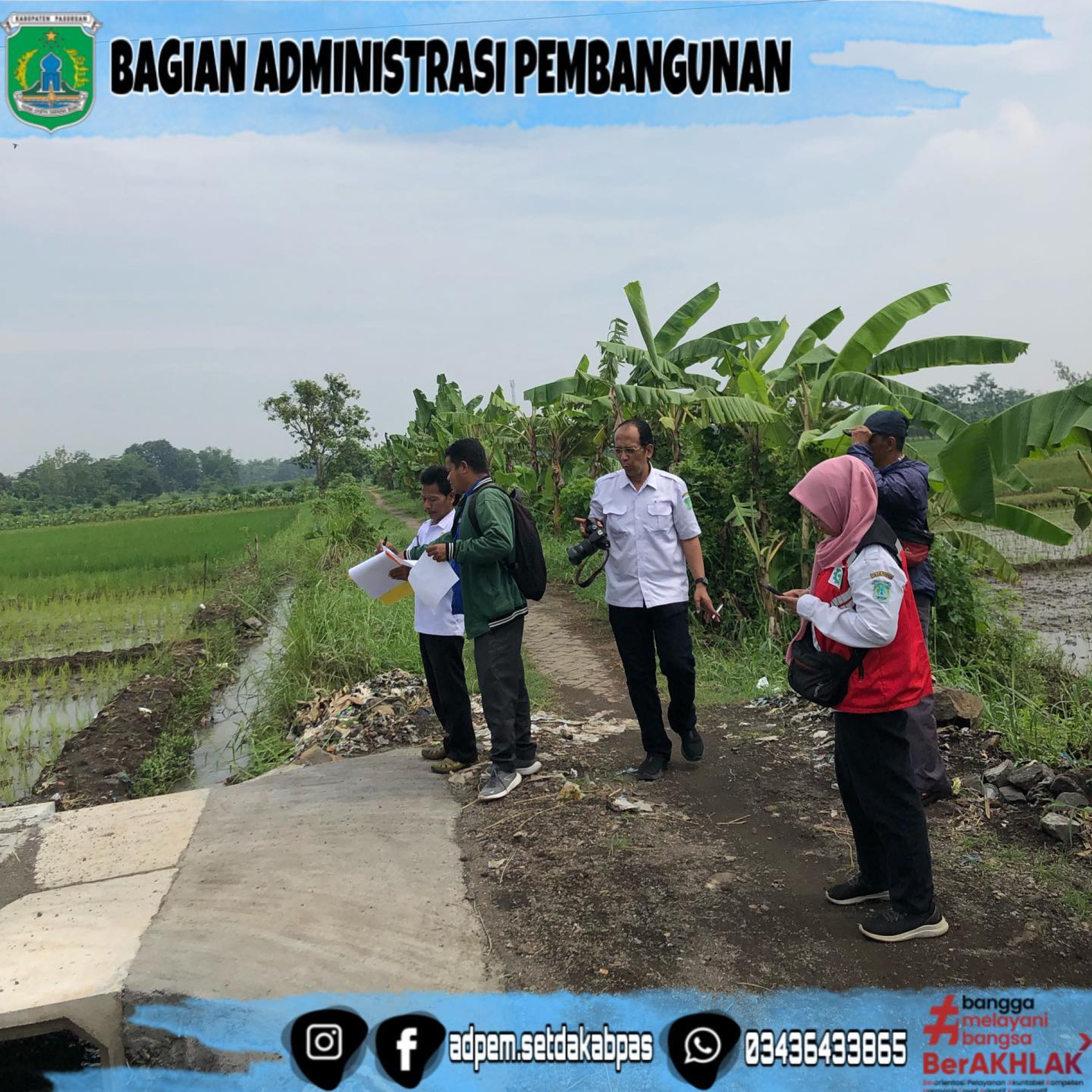 Monitoring 8 Lokasi Kegiatan Fisik Dinas Ketahanan Pangan dan Pertanian di Kecamatan Gondangwetan, Rejoso, Lumbang dan Winongan